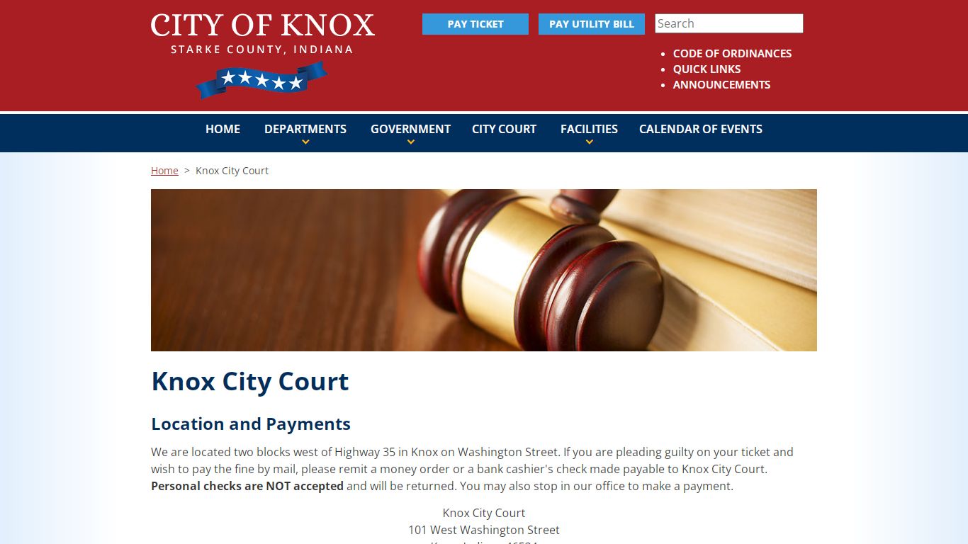 Knox City Court :: City of Knox